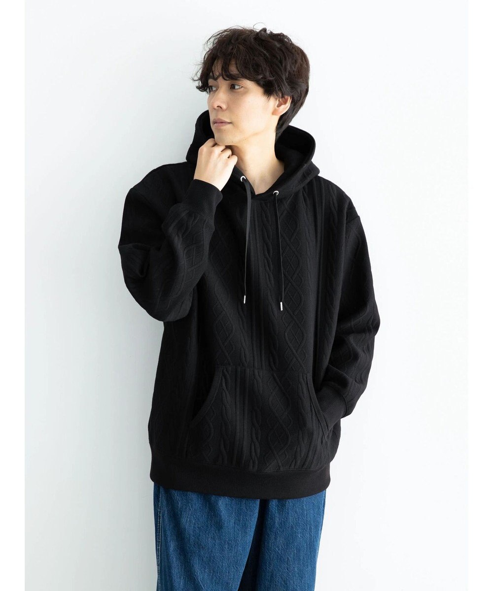 CRAFT STANDARD BOUTIQUE ケーブル柄カットパーカー1 