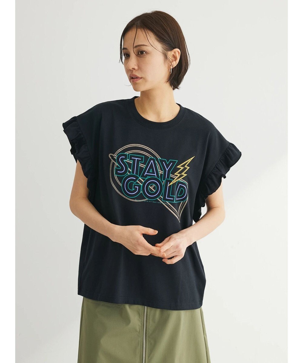 Green Parks ・ＤｏｕｂｌｅＦｌａｇｓ　フリルショルダープリントＴＥＥ 