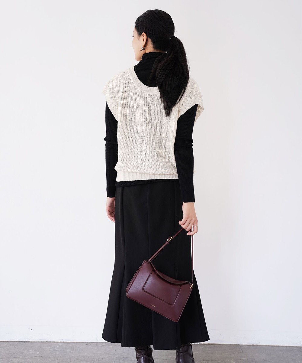 TOQUE 〈大草直子さんアドバイザー〉ベビーアルパカ×シルクハニカムニットフレンチトップス 