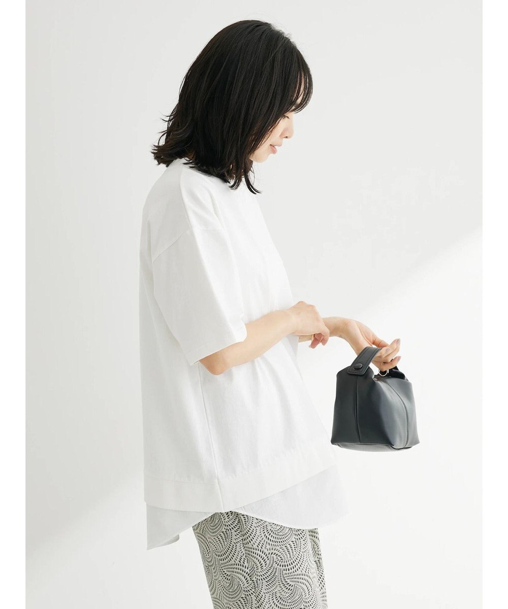 Green Parks 異素材切替ドッキングチュニック 