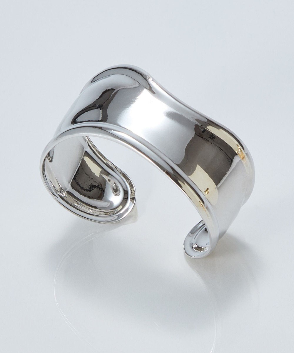 Phoebe アークカフワイドバングル　シルバー 