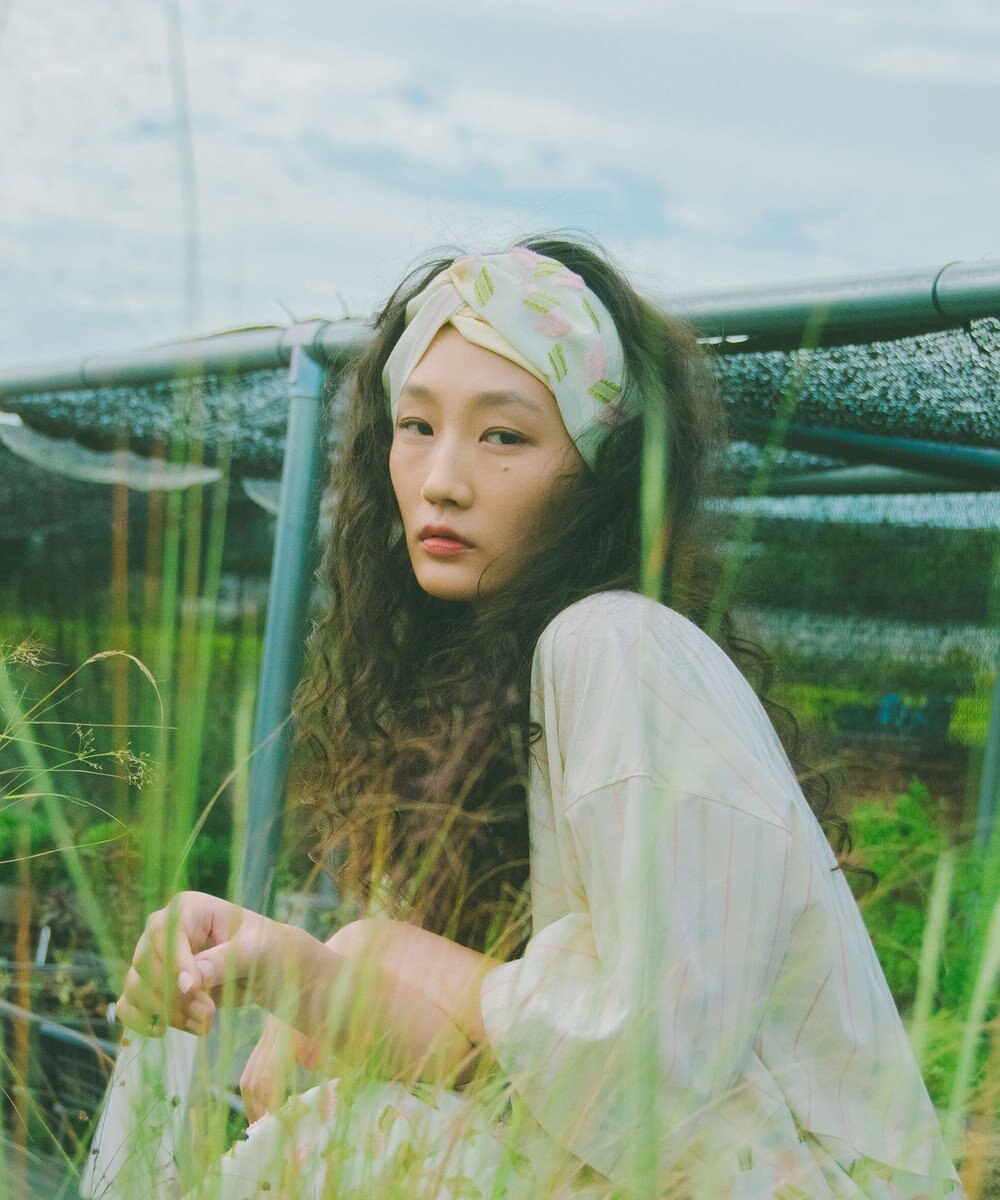 POLS ジャガード織 FRAME ヘアバンド 