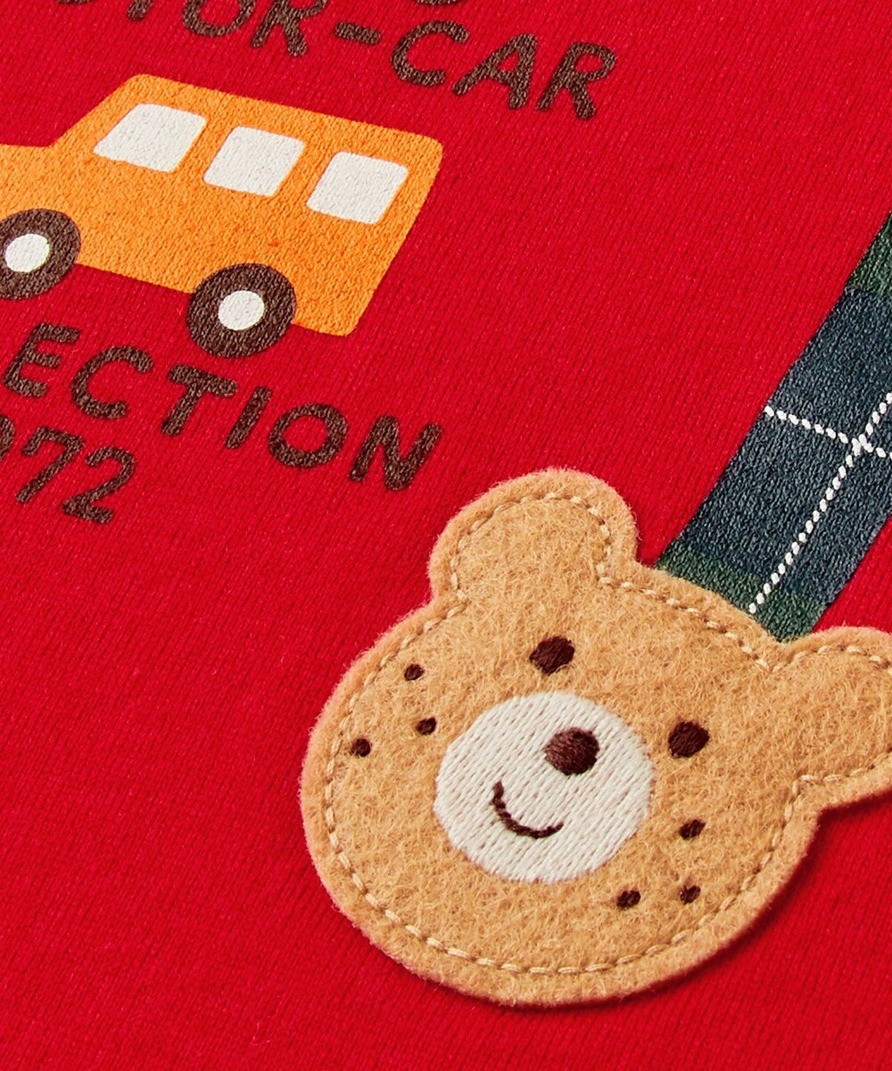 MIKI HOUSE HOT BISCUITS 【70-120cm】 サスペンダープリント長袖Ｔシャツ 