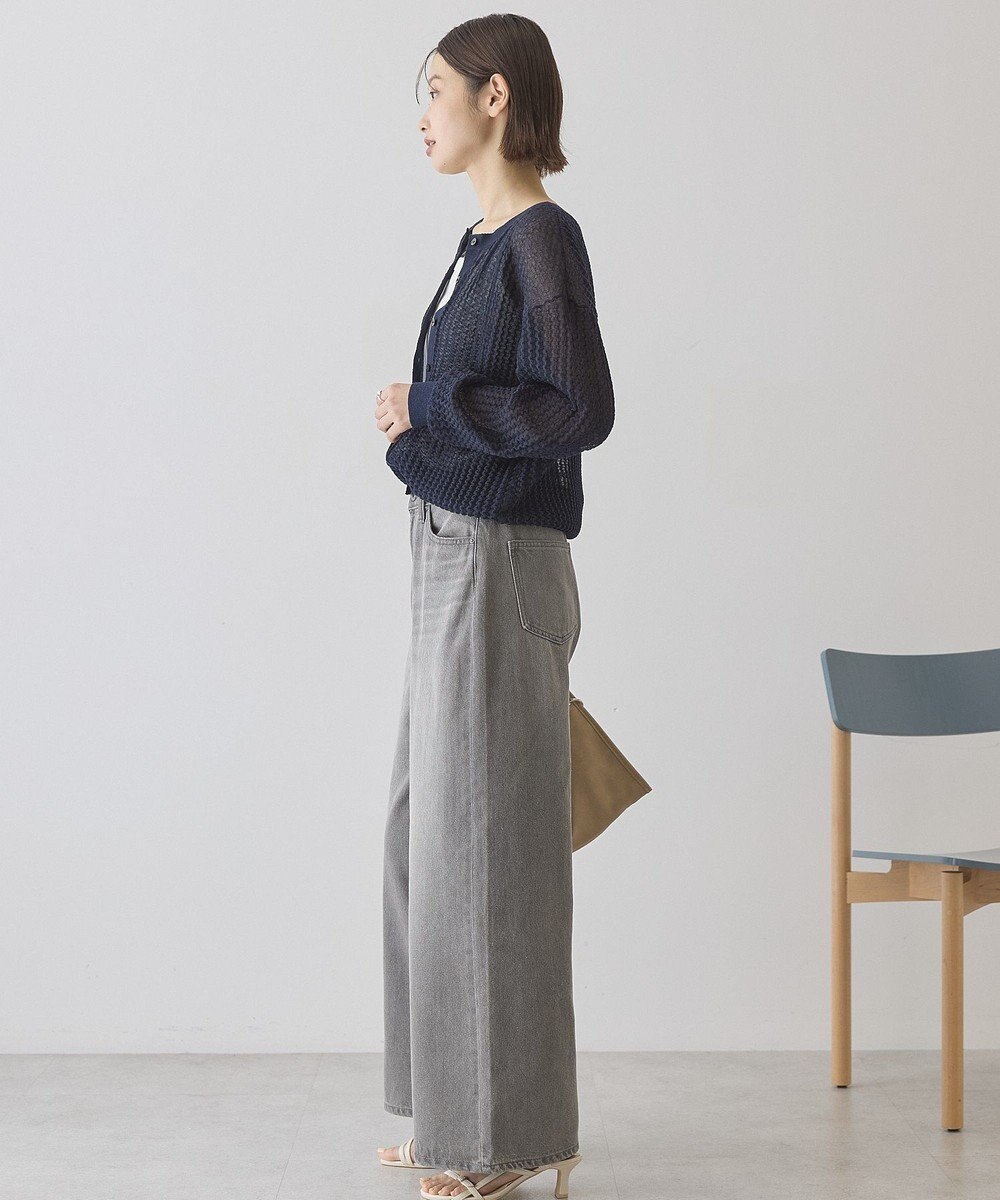 AMERICAN HOLIC 【前後2WAY】透かし編みニットカーディガン 