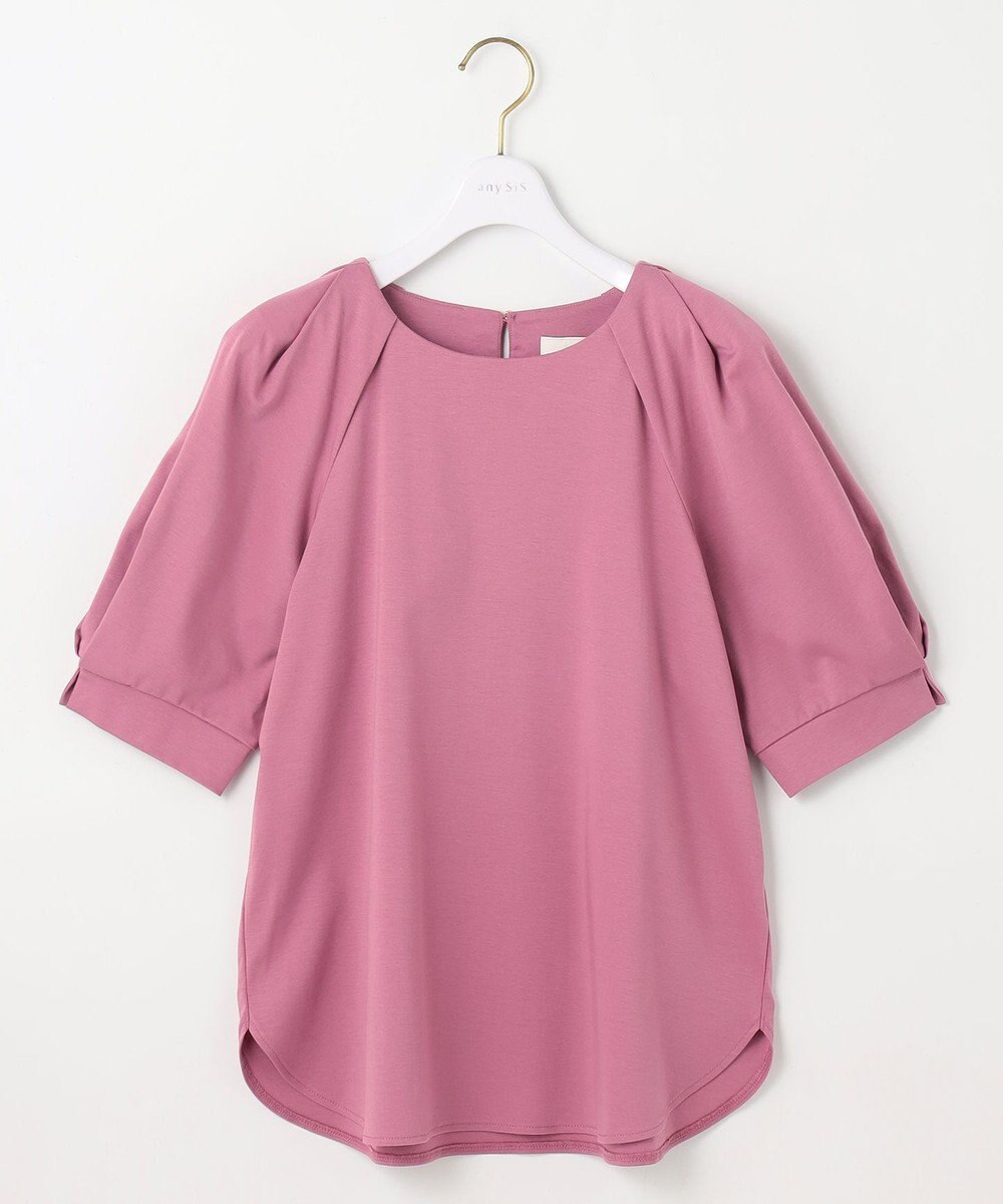 ANY SIS S 【接触冷感・UVケア】着映えタックスリーブ カットソー 