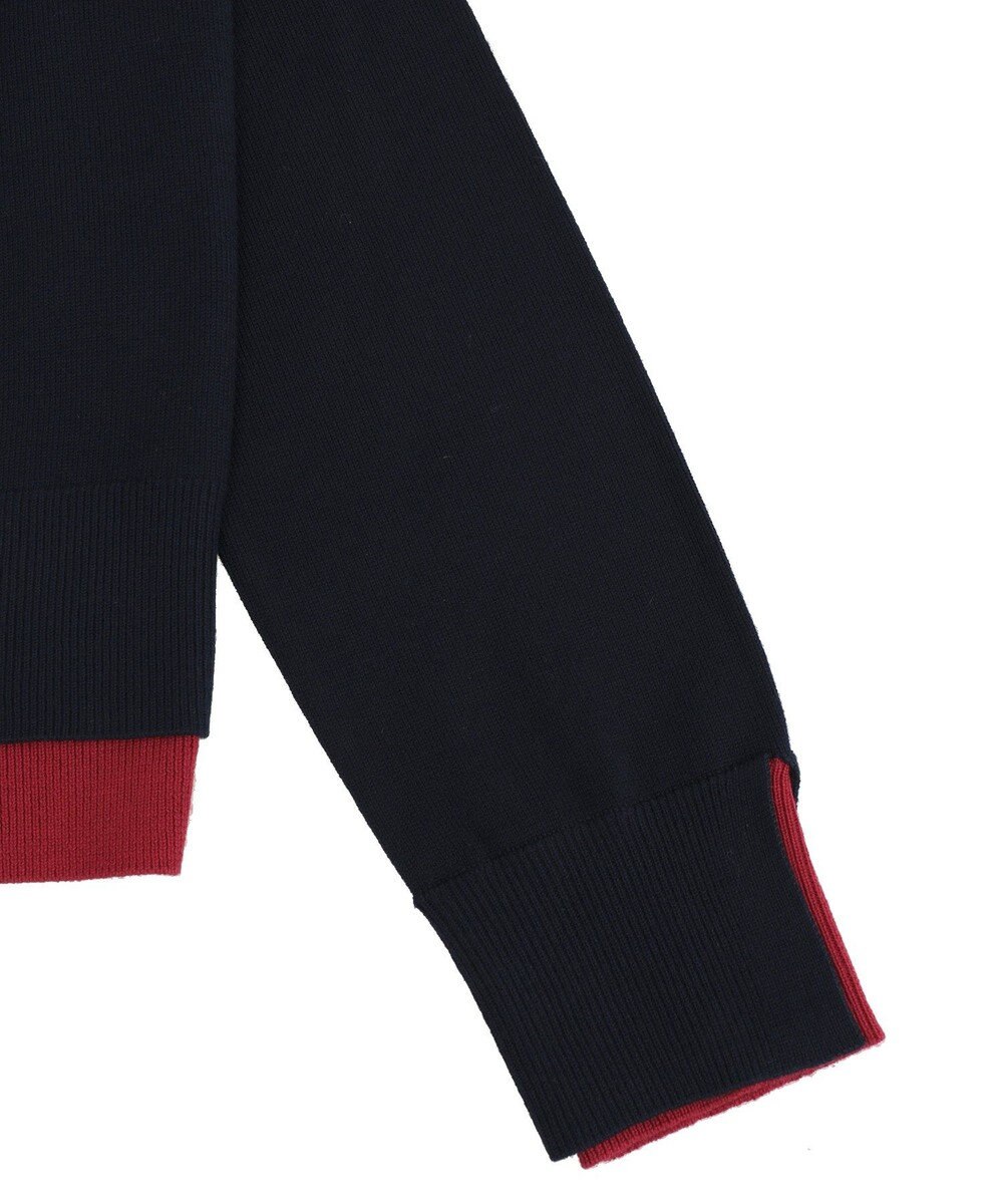 earth music&ecology 【コットン混紡】バイカラーレイヤード風カーディガン 