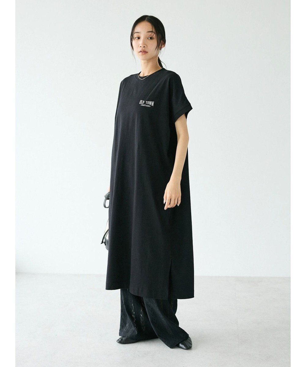 CRAFT STANDARD BOUTIQUE ヴィンテージ風天竺ワンポイントワンピース 