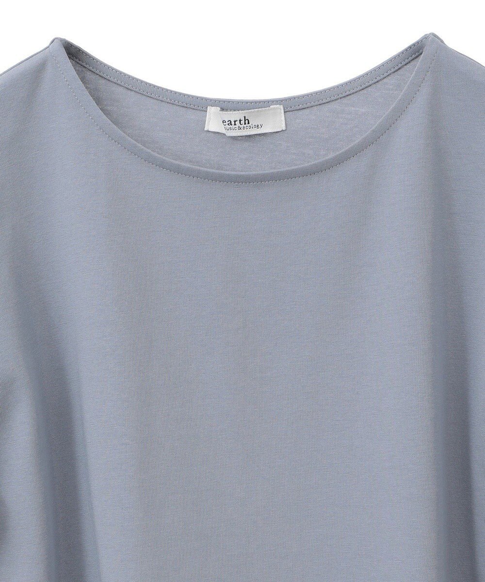 earth music&ecology 【接触冷感/洗濯機可】ギャザーフリルスリーブカットソー 