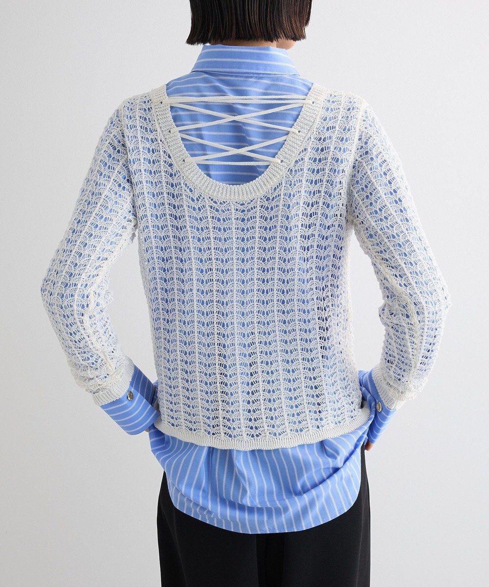 Green Parks ＳＥＴ２点　クロシェ風ニットプルオーバー 