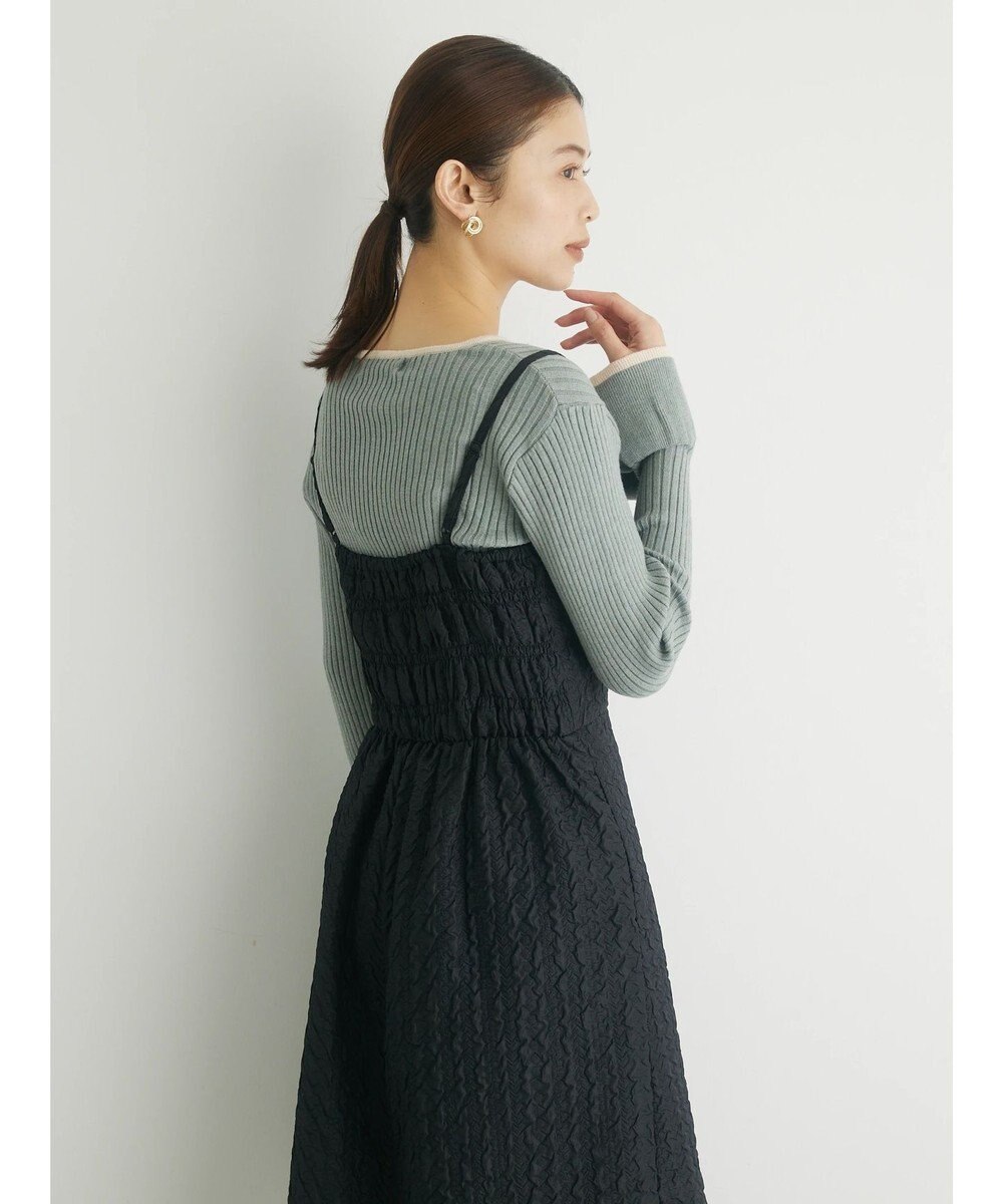 Green Parks ・ｎｏｖｅｍ９　フクレジャカードキャミワンピ 