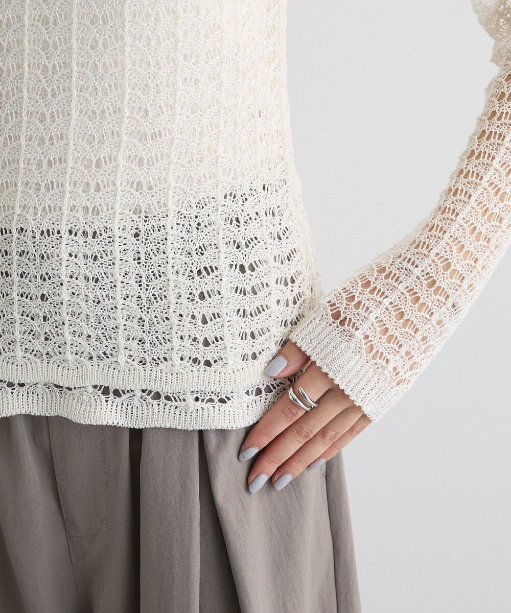 Green Parks ＳＥＴ２点　クロシェ風ニットプルオーバー 