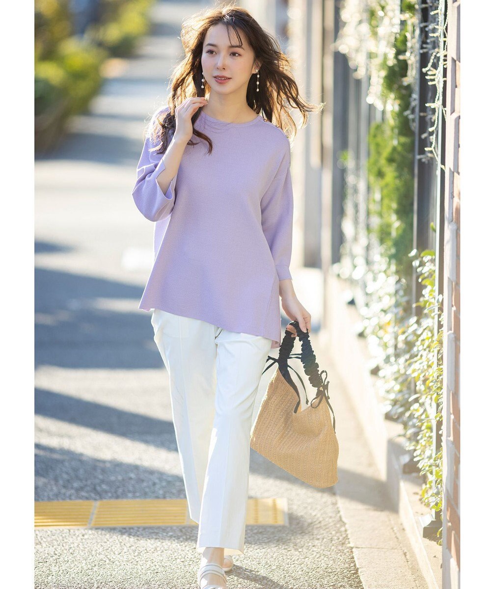 ANY SIS S 【UVカット・洗える】フレアニット チュニック 