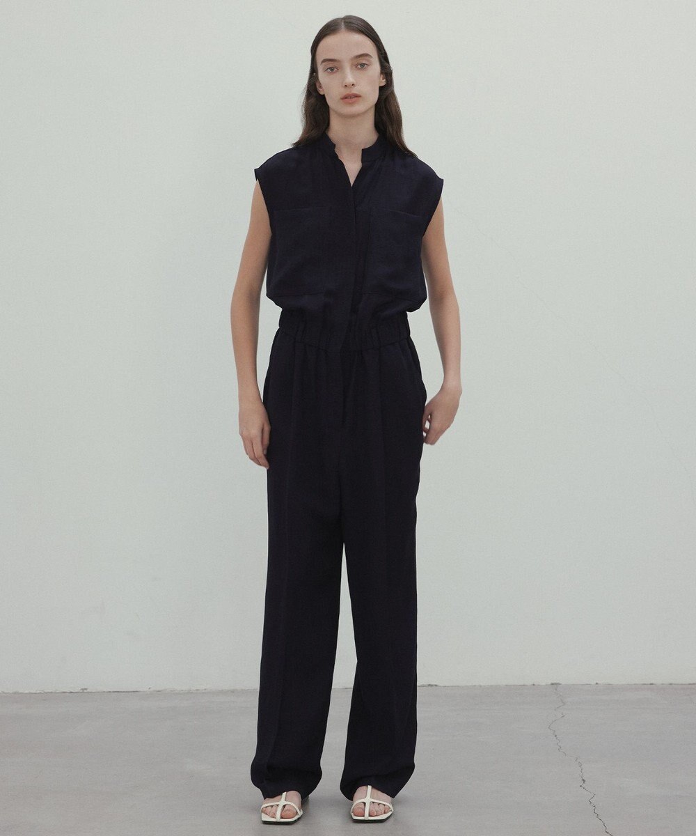 BEIGE， 【洗える】BERNARD / リネンノースリーブオールインワン 