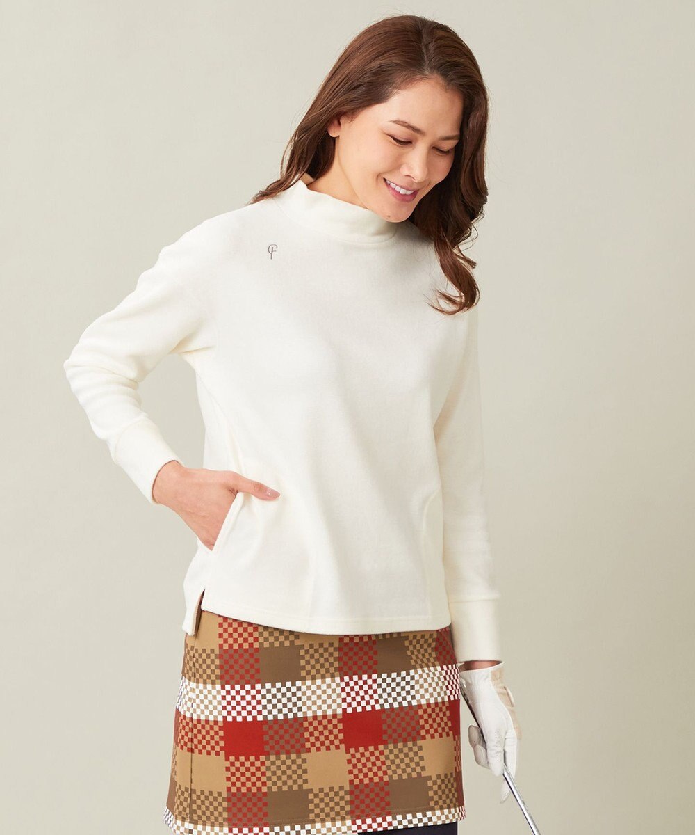 23区GOLF 【23Fondation/WOMEN】【吸湿発熱】モックネック プルオーバー 