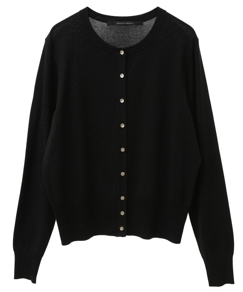 YECCA VECCA ラメ混クルーネックカーディガン 