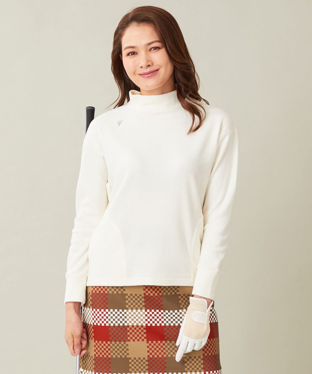 23区GOLF 【23Fondation/WOMEN】【吸湿発熱】モックネック プルオーバー 