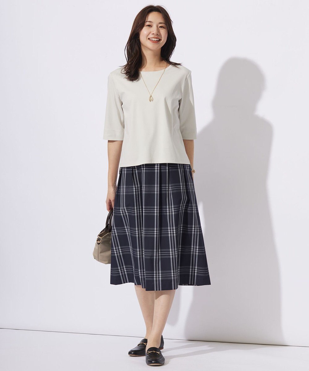 J.PRESS LADIES S 【洗える】コンパクトチェック スカート 