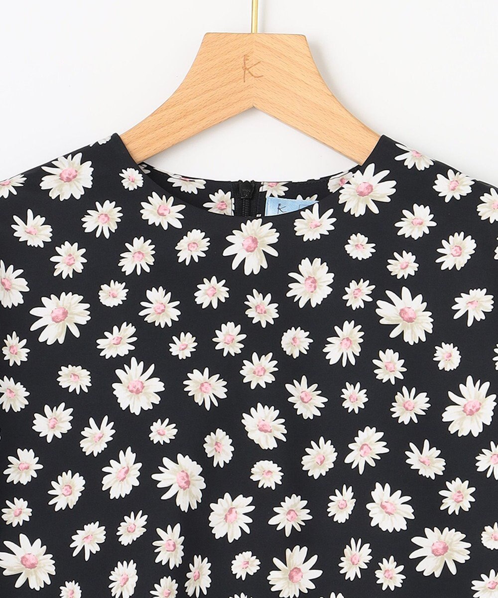 組曲 S 【組曲×setsuko sagittaire】ハイカウントストレッチプリント ブラウス 