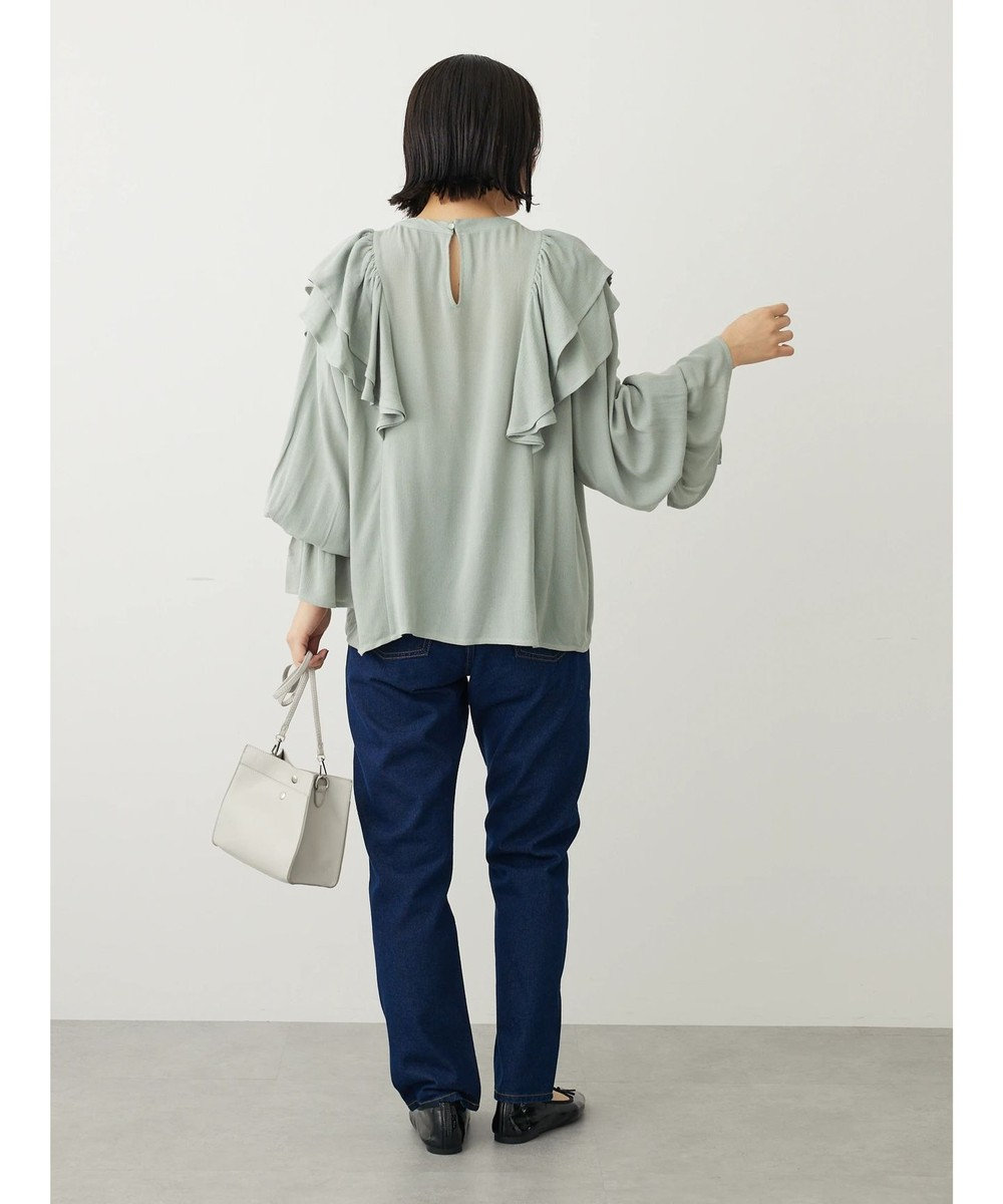 Green Parks ・Ｐｅｔｉｔ　Ｆｌｅｕｒ　ラッフルショルダーブラウス 
