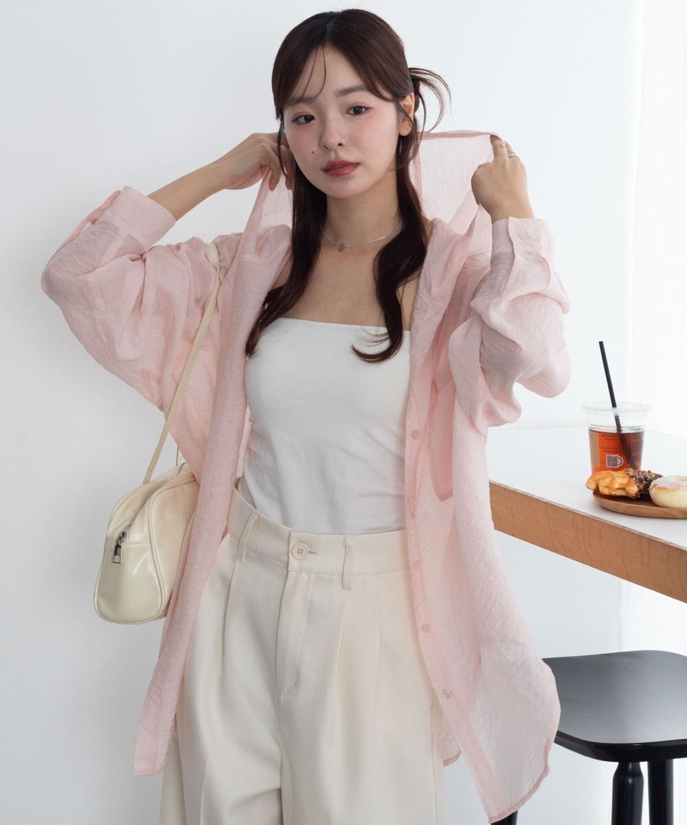 WEGO 【2026年春夏新作】シアーフードシャツ 