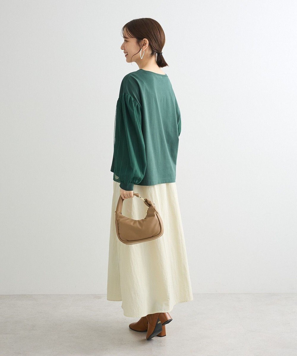 Green Parks ナイロンラインフレアスカート 