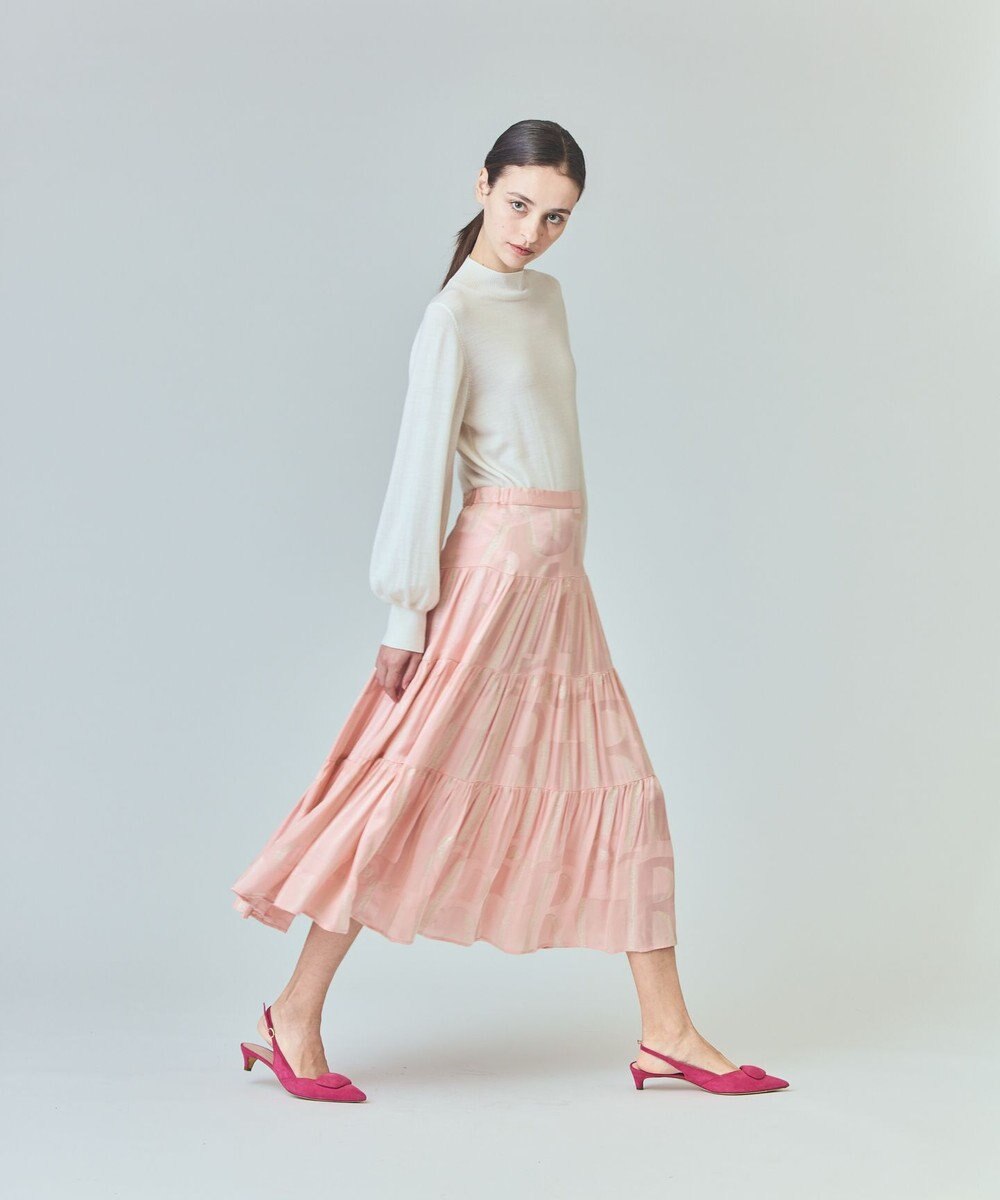 GRACE CONTINENTAL ラメジャガードサテンスカート 