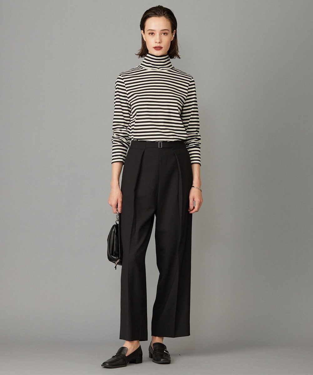 ICB 【UVケア・洗える】ウール2WAYストレッチ ワイドストレートパンツ 