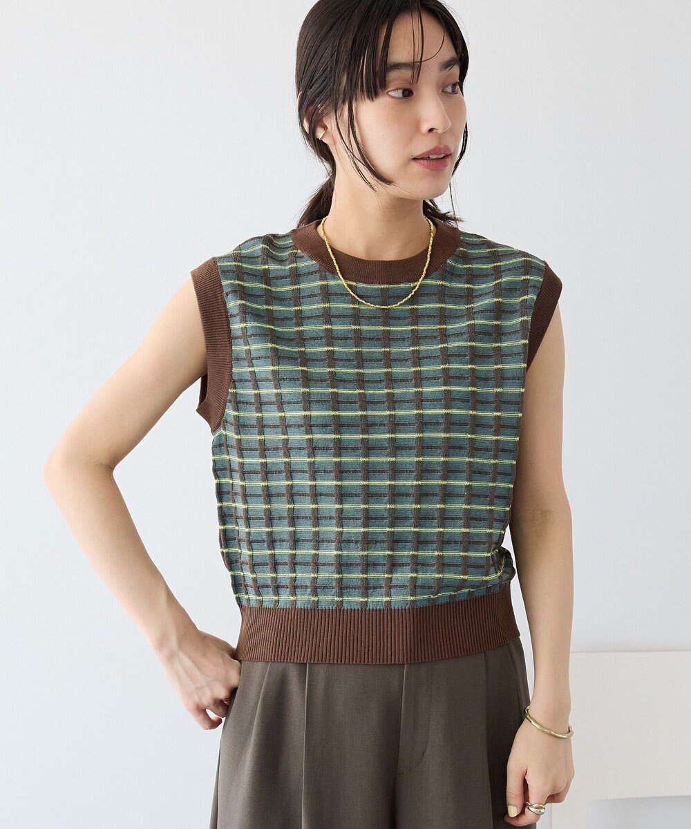 CRAFT STANDARD BOUTIQUE リンクスチェックニットベスト 