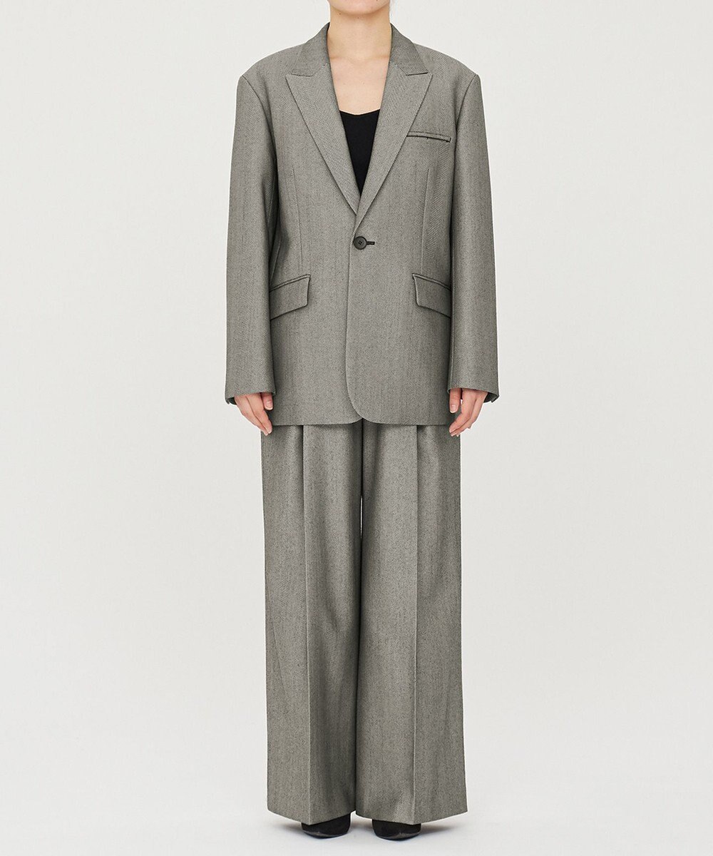 uncrave ヘリンボーンスーツ ジャケット（uncrave WHITE） 