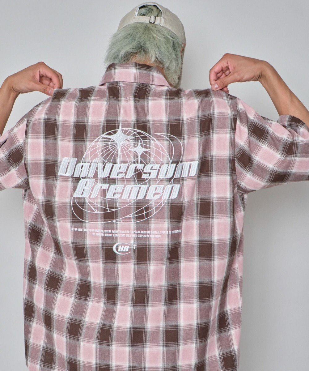 WEGO 【ユニセックス着用ITEM】グラフィックオンブレチェックシャツ（SS） 