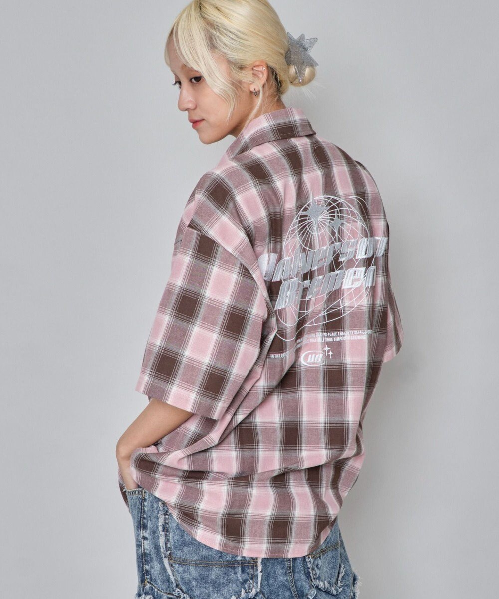 WEGO 【ユニセックス着用ITEM】グラフィックオンブレチェックシャツ（SS） 