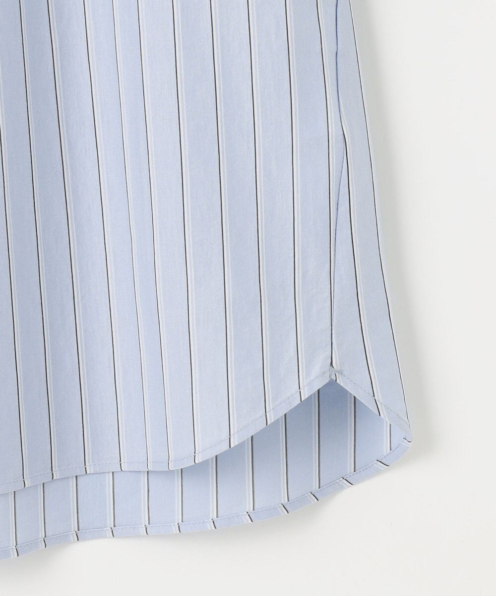 J.PRESS LADIES S 【イージーケア】ストライプジャージー バンドカラー カットソー 