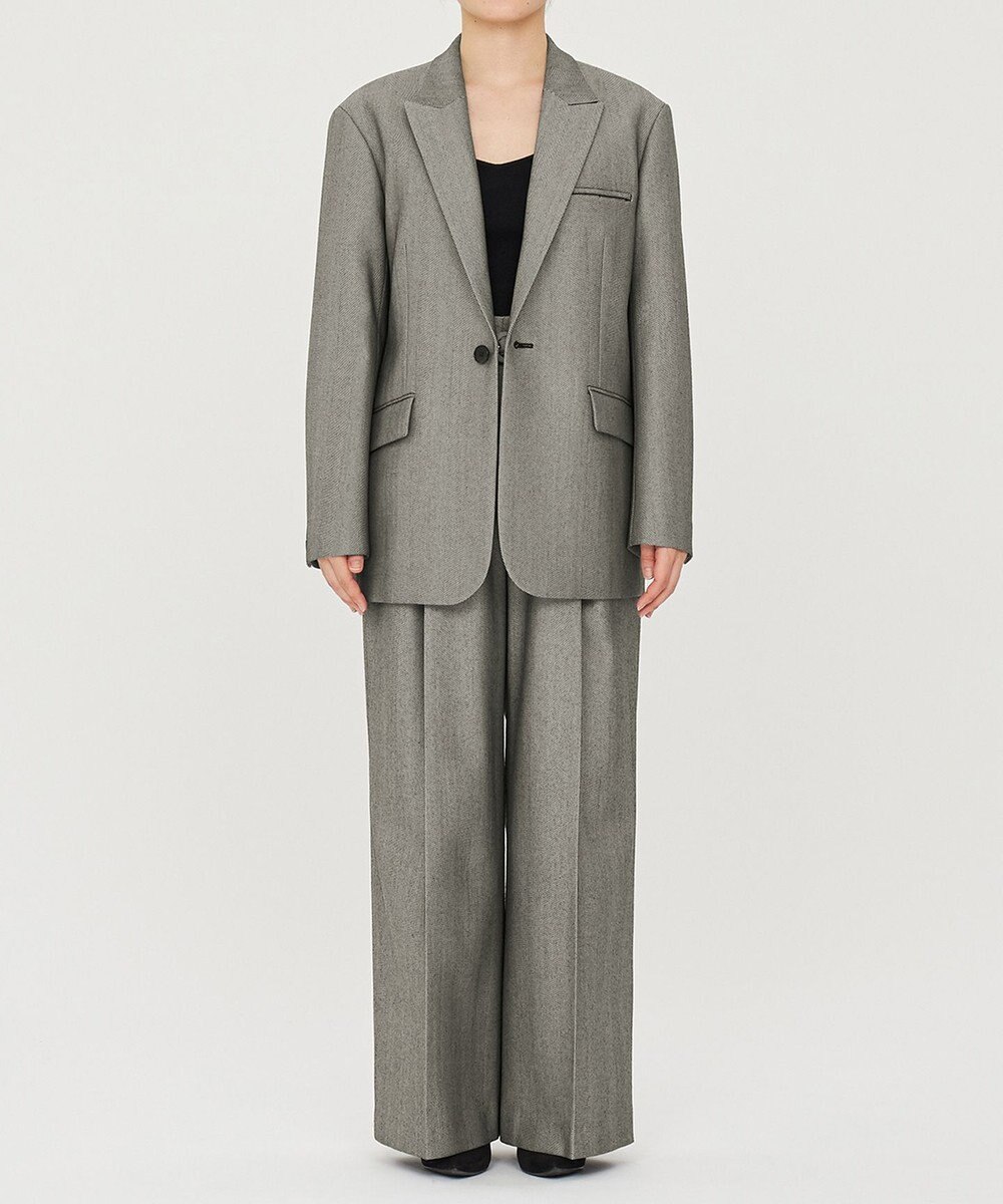 uncrave ヘリンボーンスーツ ジャケット（uncrave WHITE） 