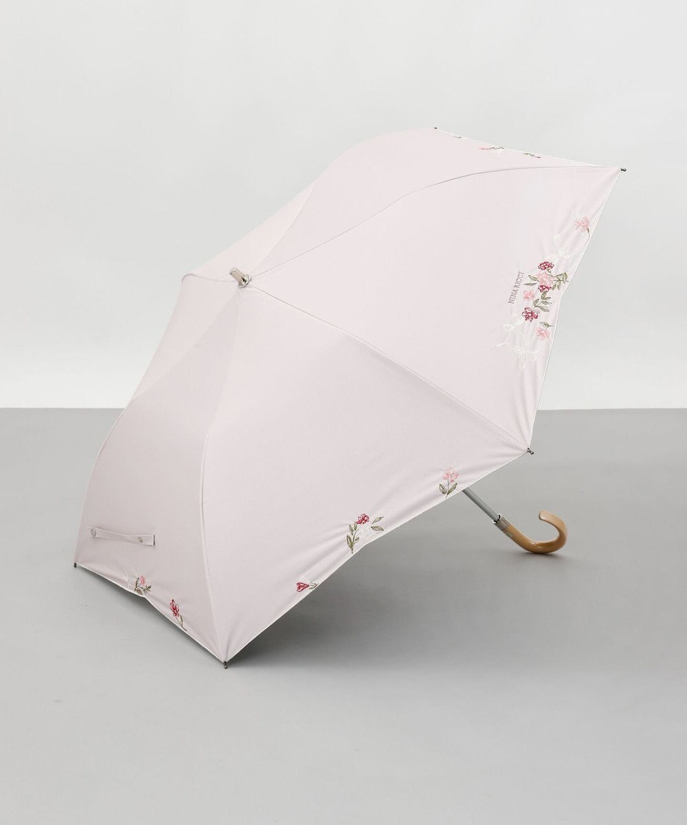 AURORA NINA RICCI（ニナリッチ）花柄刺繍晴雨兼用パラソル（折りたたみ傘） 