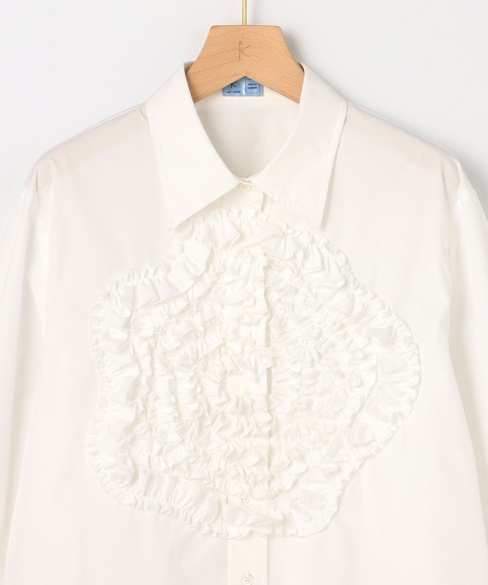 組曲 S 【組曲×setsuko sagittaire】フラワーフリルシャーティング ブラウス 