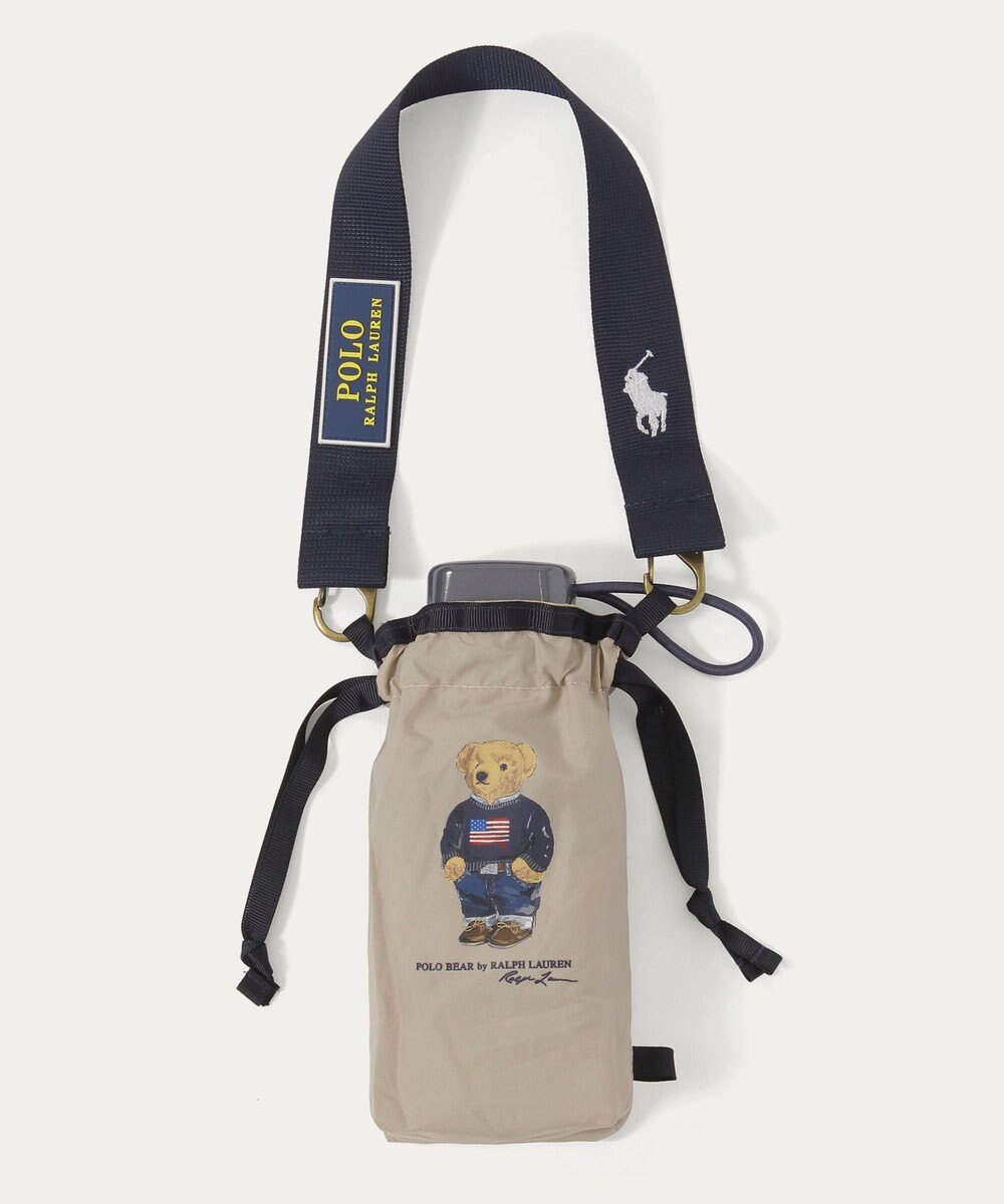 MOONBAT POLO RALPH LAUREN(ポロ ラルフローレン)FLAG BEAR 無地 5段折りたたみ傘 簡単開閉 