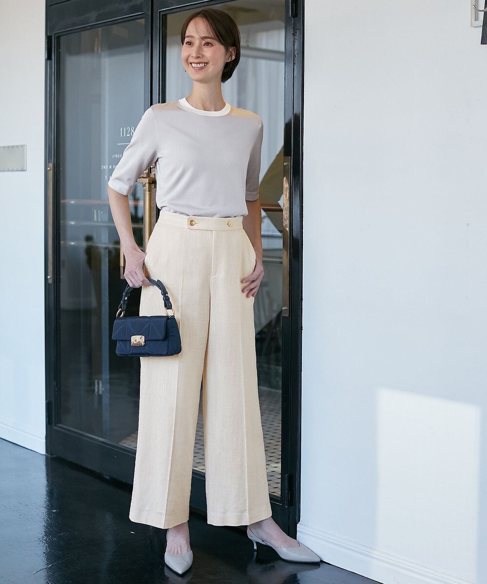 自由区 【XSサイズ～/洗える/セット着用可】シャインハイゲージ プルオーバーニット 