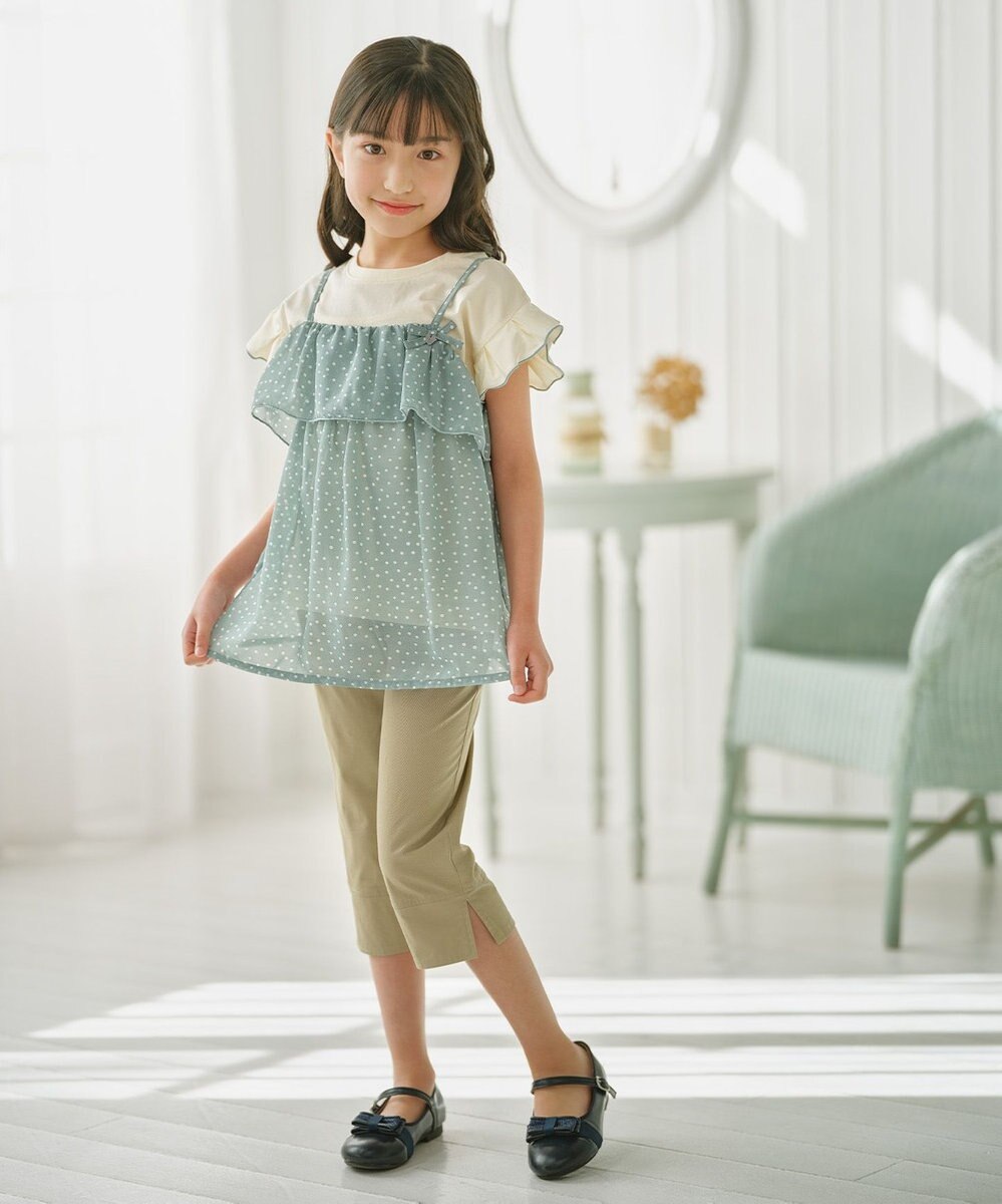 組曲 KIDS 【110-140㎝】ドットキャミ＋TシャツSET 