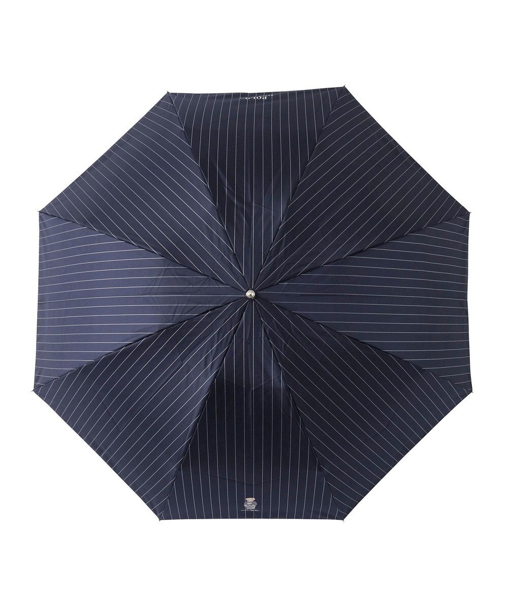 MOONBAT POLO RALPH LAUREN メンズ 折りたたみ傘 ストライプ×BEAR 65cm 