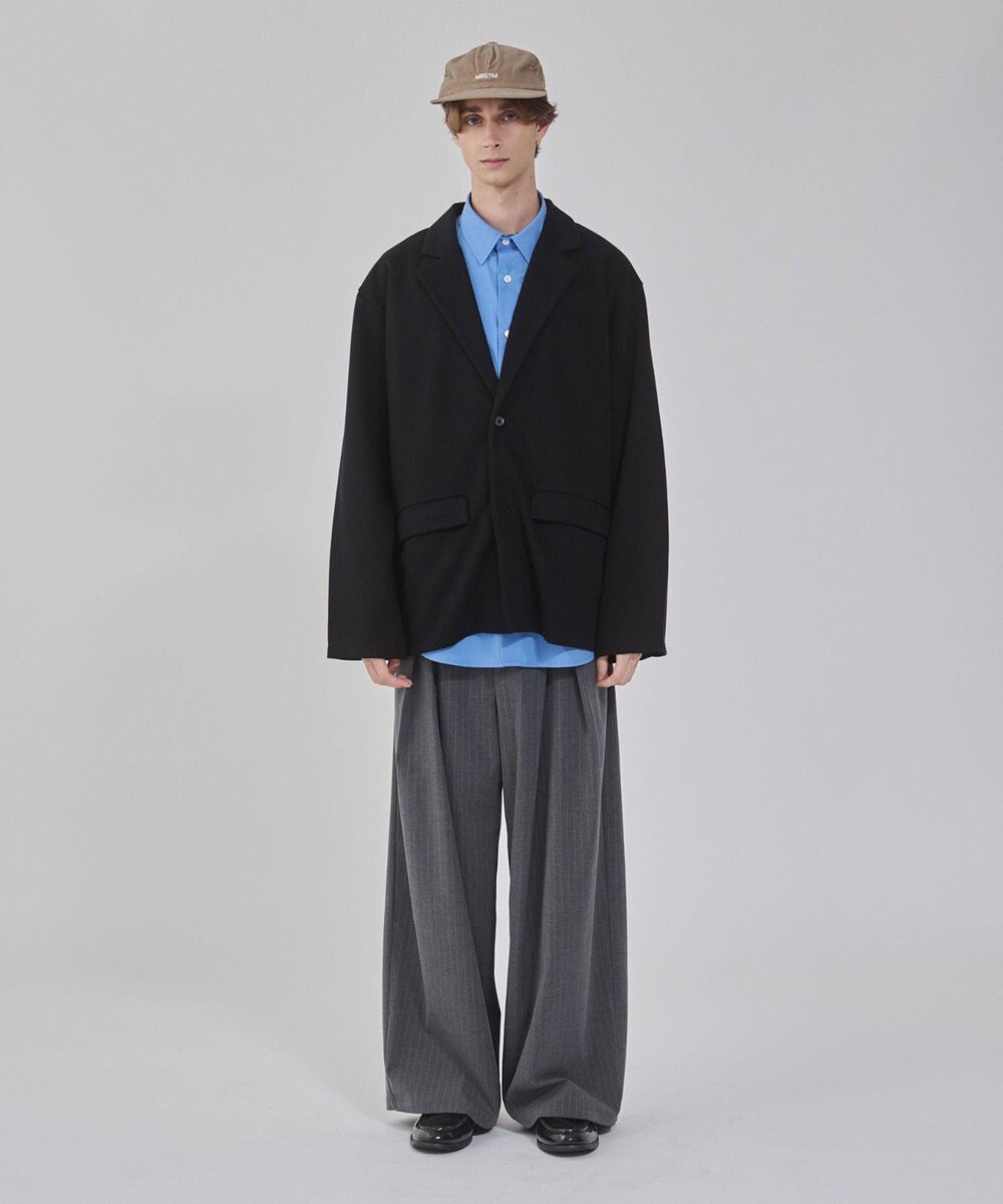 WEGO 【ユニセックス着用ITEM/MLサイズ展開】ボンディングスウェットテーラードジャケット 