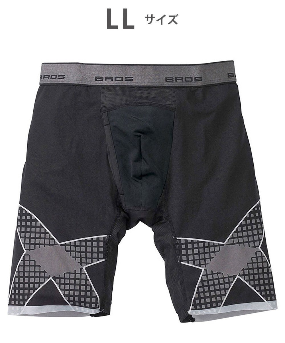 WACOAL MEN 【クロスウォーカー】 はいて歩いてカロリー消費アップをめざそう！ ムレ軽減設計 ロング丈 前開き GX6006 /ブロス バイ ワコールメン 