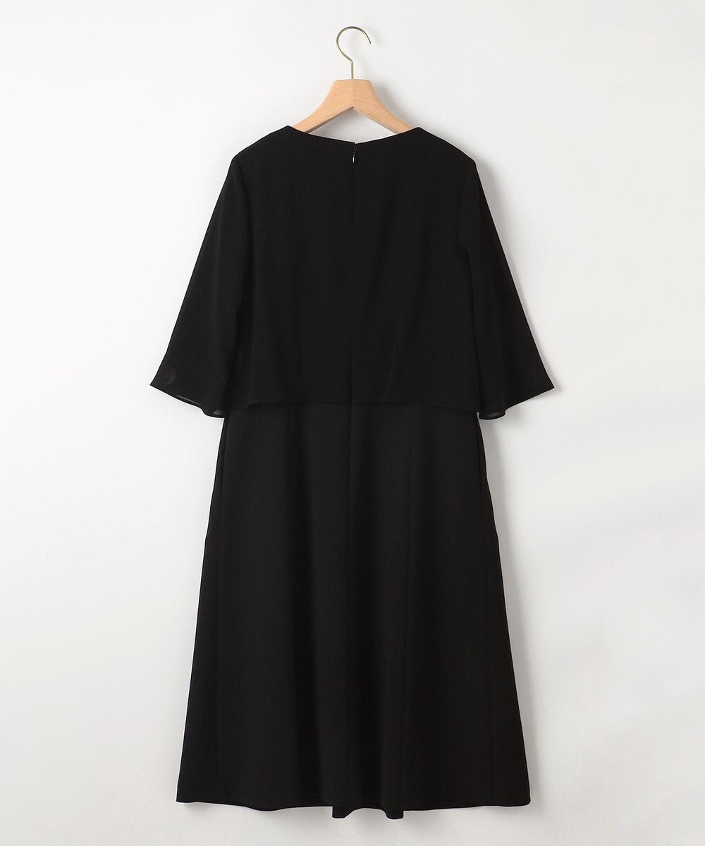 組曲 NOIR 【洗える】ウォッシャブルストレッチバックサテン ジャケット＋ワンピース 