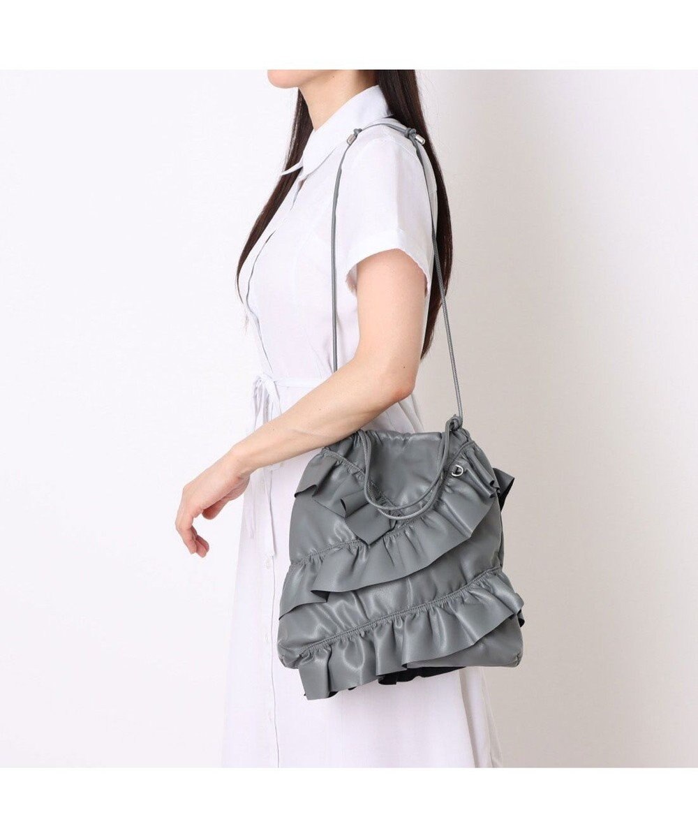 UNBILLION カシュカシュ cachecache / アシンメトリーフリルドロストショルダーバッグ 