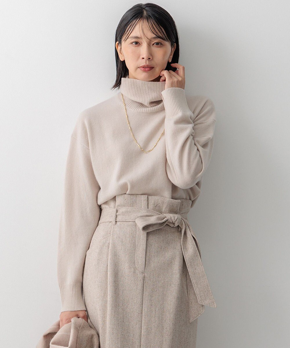 23区 ピュアカシミヤ タートルネック  ニット 