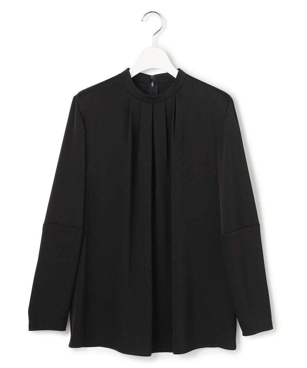 ICB L アセテートダブルサテン ランタンスリーブブラウス 