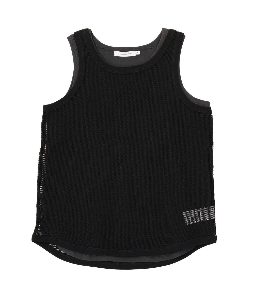 AMERICAN HOLIC 【２点セット】メッシュレイヤードタンクトップ 