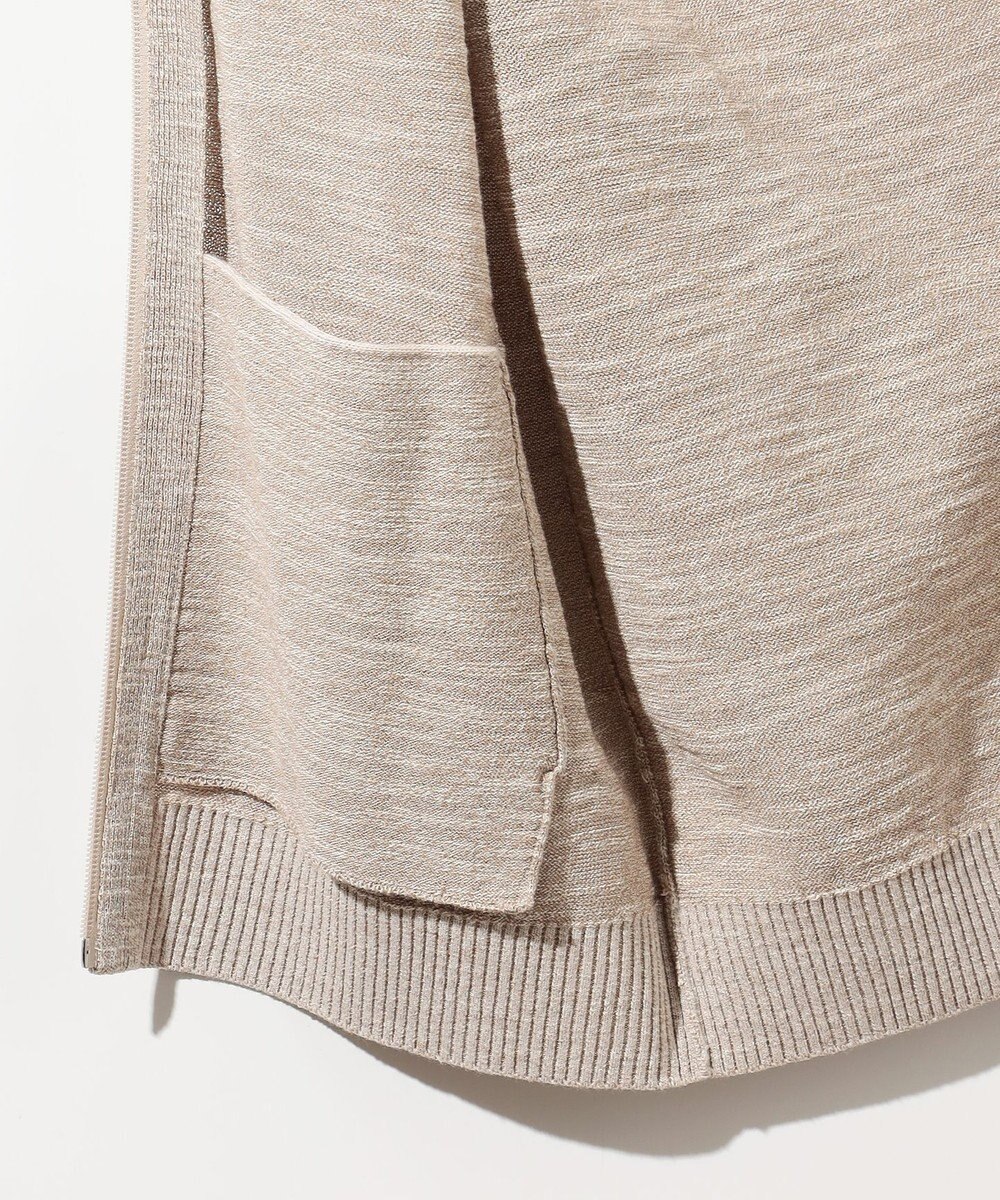 JOSEPH ABBOUD 【イタリア糸使用/清涼感/軽い/洗える/サスティナブル】スラブギマ ニット  ジップ ブルゾン 