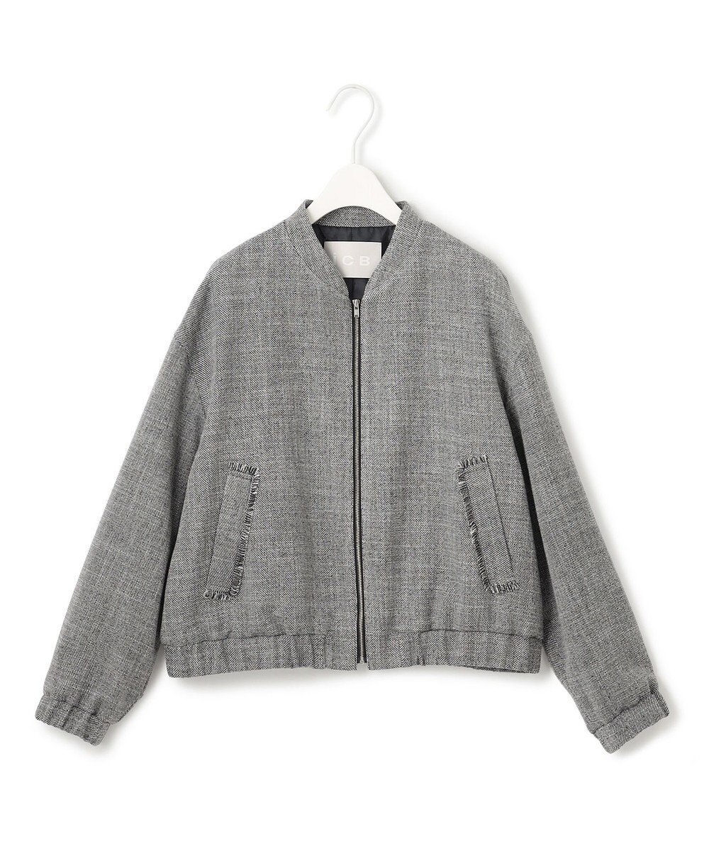 ICB 【洗える】 ライトスラブツイード ブルゾン 