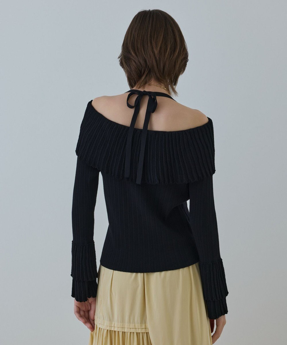 GRACE CONTINENTAL アイレットフレアニットトップ 