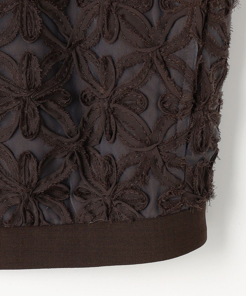 自由区 L 【17号サイズまで展開】テープエンブロイダリー ブルゾン 